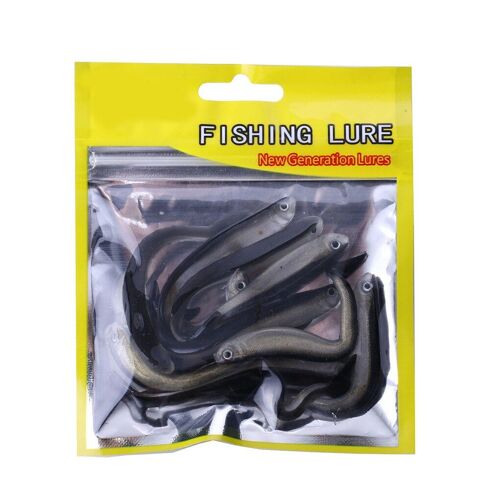 Leurres Artificiels Souples En Plastique Pour La Pêche En Eau Salée, 8cm, 10 Pièces/Sac