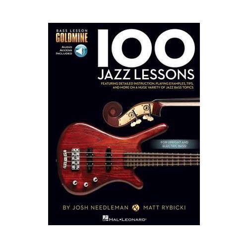100 Jazz Lessons Bass Lesson Goldmine Series Book/Online Audio