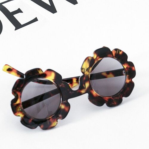 Lunettes De Soleil Rondes En Forme De Fleur Pour Enfants, Jolies Lunettes De Soleil À Pétales, Pour Garçons Et Filles, Nouvelle Collection 2021