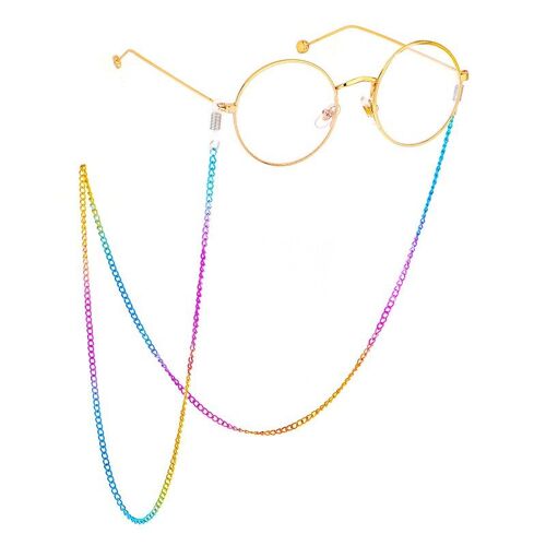1 Pièces Lunettes De Lecture Colorées Lunettes De Soleil Cou Chaîne Cordons Support Métal Sangle Lunettes Mode Cou Décoration