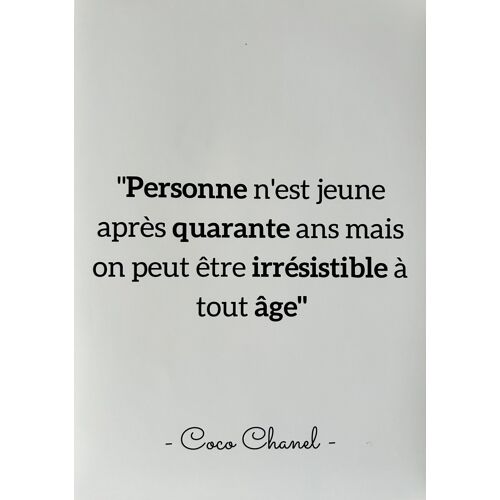 Affiche A 4 Originale Provenant L Afficherie Citation Coco Chanel