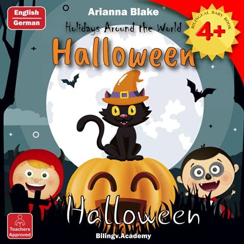Halloween Holidays Around The World Halloween Bilingual Baby Book 4+ English - German Bilingv.Academy Teachers Approved