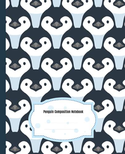 Penguin Babies Composition Notebook: Wide Ruled Paper Notebook Journal