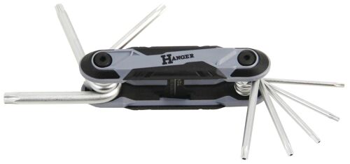 Jeu de 8 clés mâles étoilé percée sur monture - HANGER - 250114