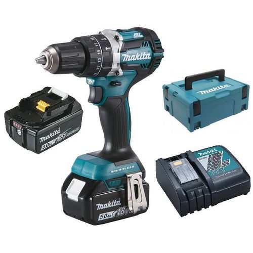Perceuse Visseuse à Percussion MAKITA DHP484RTJ 18V Li-ion Ø13mm (2 x 5Ah) + chargeur + Mak-Pack complet