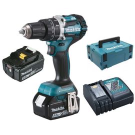 Perceuse Visseuse à Percussion MAKITA DHP484RTJ 18V Li-ion Ø13mm (2 x 5Ah) + chargeur + Mak-Pack complet