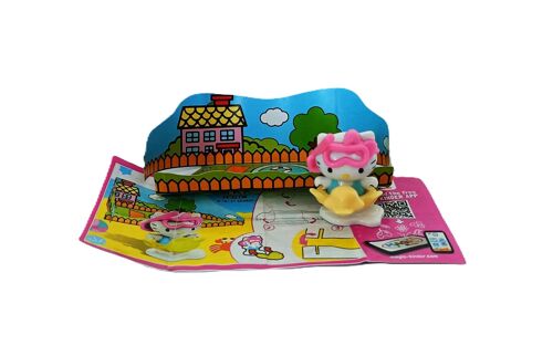 Figurine. Kinder. Hello Kitty Avec Bouée Canard Et Tuba Ff327w. Vendu Avec Bpz. Collection 2017 / 2018