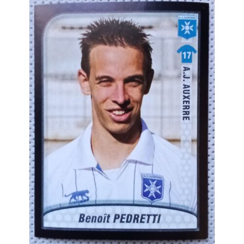 Foot 2010 - Championnat De France De L1 Et L2 - Auxerre N°18 Benoît Pedretti - Image, Sticker, Autocollant Panini