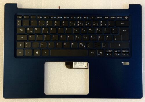 Clavier Qwertz Allemand ACER Swift SF314-52G 6B.GQPN5.031 SB3P_A52BWL PK131JL1A10 0KN1-202GE11 NKI131S02D NK.I131S.02D 815004A6KA01 V1534C1 TOPCASE Bleu rétroéclairé