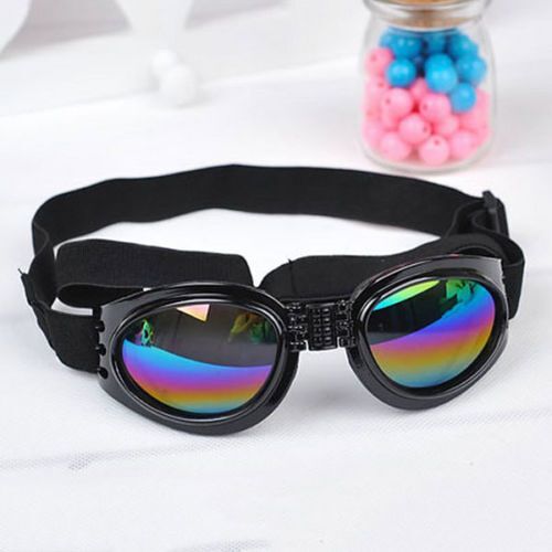 Lunettes De Soleil Chien - Protection Yeux Uv - Noir- Taille Ajustable - Pliable - Accessoire De Mode