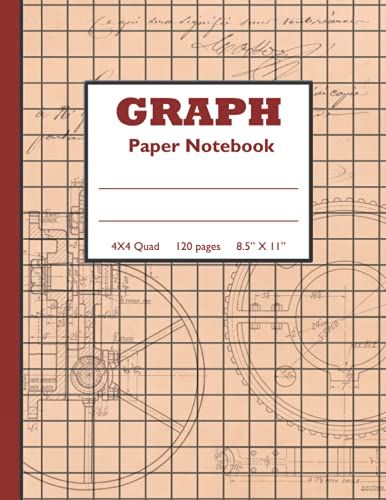 Graph Paper Composition Notebook, Quad Ruled With Four Squares Per Inch, 4x4 Large Graph Paper: Notebook For Students In Math, Science, Engineering, ... Notebooks).: Quad Grid Notebook For Students