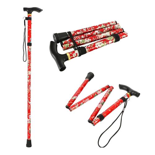 Canne De Marche Pliante Et Extensible, Facile À Régler En Hauteur, Légère, Flexible Et Durable, Aide À La Marche, Mobilité A