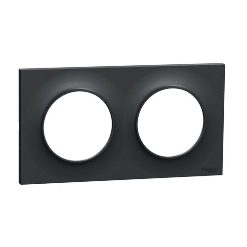 Plaque anthracite - 2 postes - Styl - Odace SCHNEIDER