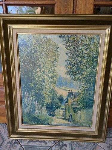 Tableau Ancien Paysage Encadrement D Origine Copie Sisley