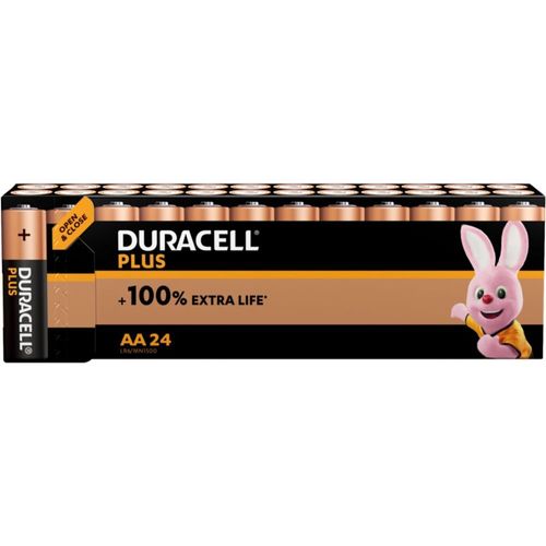 DURACELL Piles Plus 100% AA x24
