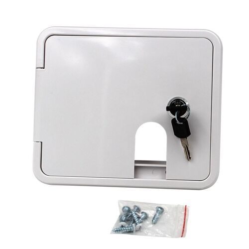 Rv Couvercle D'accès Carré Et Blanc | Câble Électrique De Remorque, Porte De Verrouillage, Cordon D'alimentation Électrique De Bateau