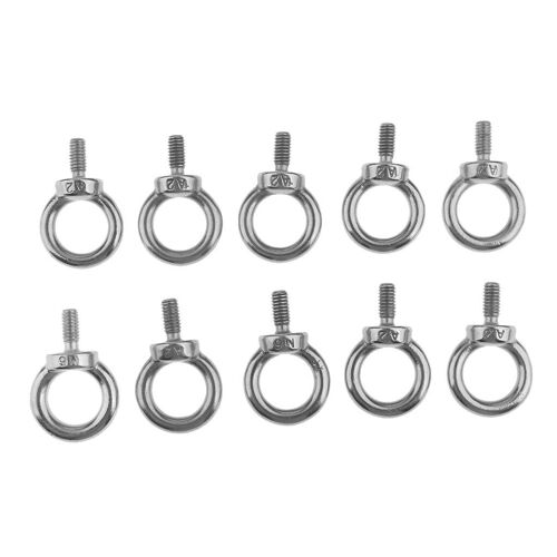 Boulons À Yeux M6 Filetés Métriques, Levage En Acier Inoxydable Pour Bateau De Qualité Marine, 10 Pièces
