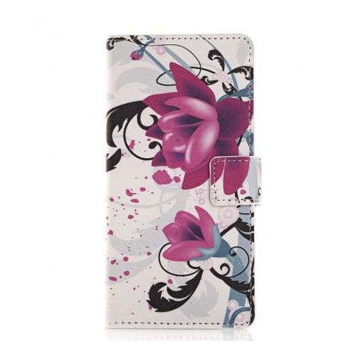 Pochette pour Samsung Galaxy Trend Lite 2 fleurs violettes