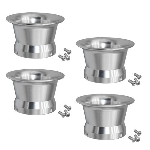 Tasse De Filtre À Air Pour Klaxon De Moto, 4 Pièces, 50mm, 24mm, 26mm, 28mm, 30mm, Interface Carb, Argent