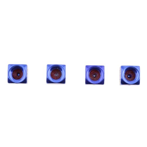 Capuchon De Valve À Air Bleu Pneu Tige De Roue Jeu De Couvercles Pour Moto Atv 4 Pièces