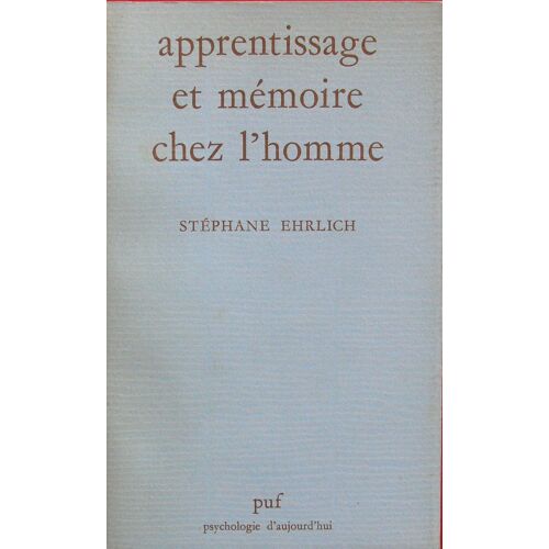 Apprentissage Et Mémoire Chez L'homme