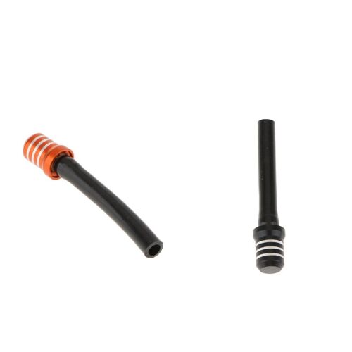 Tube De Reniflard Universel De Remplacement, Capuchon De Gaz De Carburant, Tuyau De Reniflard Pour Atv, Vélo De Saleté (Noir Et Orange) 2 Pièces