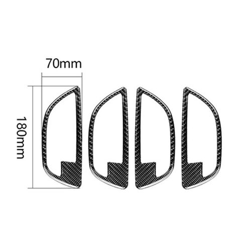 Autocollant Pour Poignée De Porte Intérieure De Voiture, Autocollant Pour Bmw Série 5 F10 11 17 4 Pièces/Ensemble
