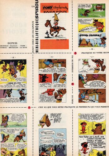 Mini Bibliothèque Spirou Pony Chez Les Indiens Zacapoux N° 134 