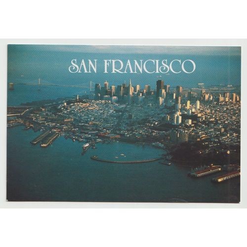 Carte Postale San Francisco, An Aerial View Of San Francisco With Fisherman's, Wharf In Foreground