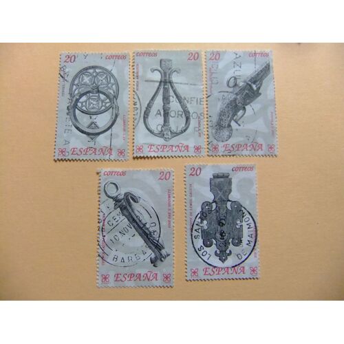 31 Espagne 1990 / Artisanat Espagnol Du Fer / Edifil 3061 - 3065 Fu Yvert 2675 - 2679 Fu Incomplet