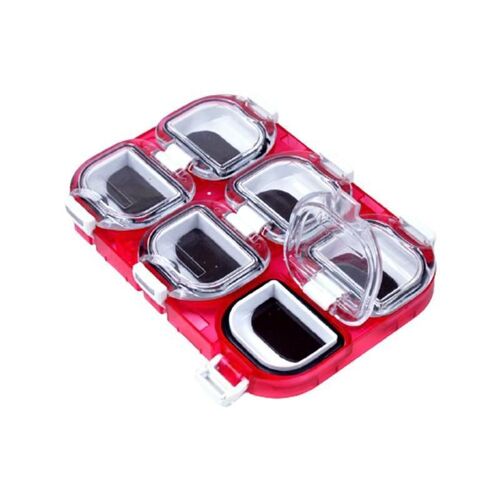 Boîte Magnétique Étanche À 6 Grilles De Stockage D'accessoires De Pêche,Mallette De Rangement De Crochets Et Autres Articles Pour Pêcher,