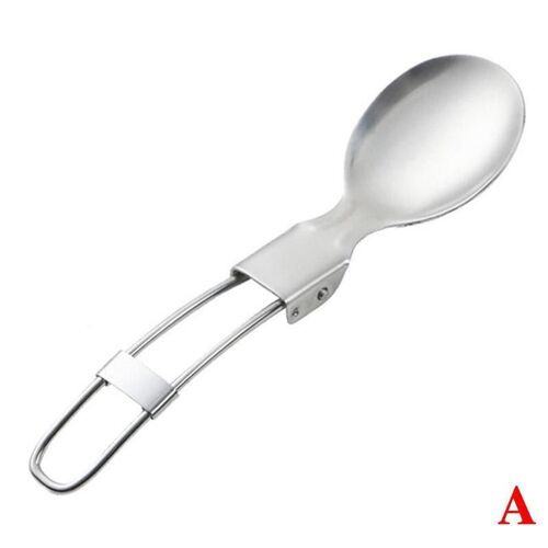Cuillère Pliante En Acier, Cuillère Pliante Portable Fourchette Pour Vaisselle De Plein Air Pour Camping Randonnée Voyage Camping Cuisine 1 Pièces