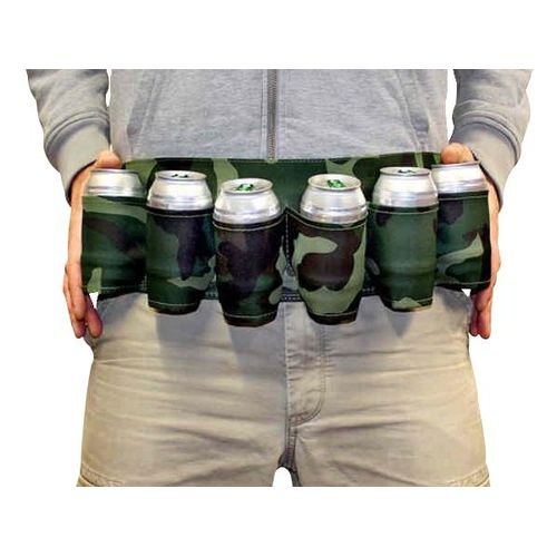 Ceinture De Bière Camouflage Militaire 6 Supports À Canette