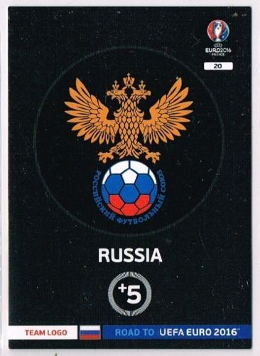 N°20 - Team Logo - Russie  - Road To Euro 2016 - Uefa Euro 2016 - Adrenalyn 