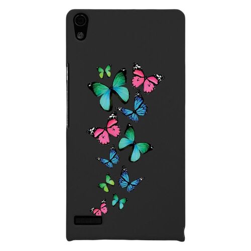 Coque Rigide Pour Huawei Ascend P6 Avec Impression Motifs Papillons Colorés