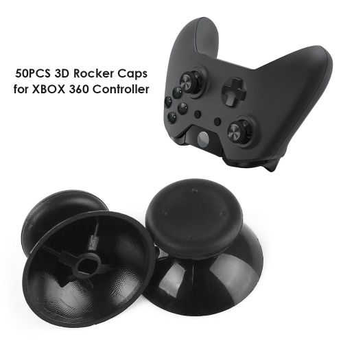 Pièces De Rechange De Manettes Analogiques 3d Pour Xbox 360, 50 Pièces En Plastique Noir De Haute Qualité
