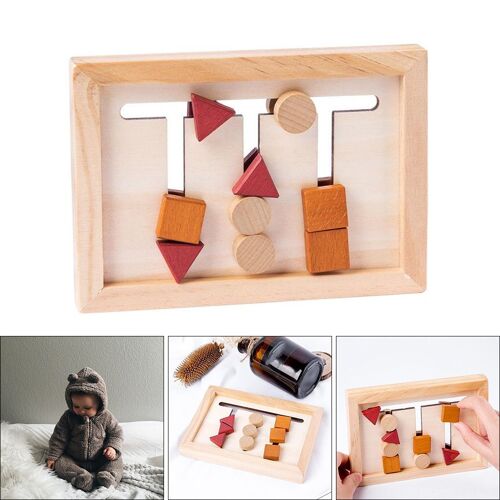 Jouet Montessori En Bois Pour Bébés, Forme Éducative, Jouet Assorti Pour Tout-Petits