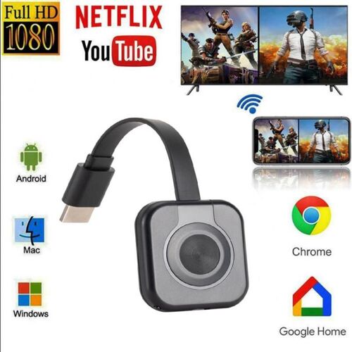Dongle d'affichage WiFi sans fil 1080P, adaptateur vidéo pour TV, compatible HDMI, partage en miroir d'écran pour IPhone, Samsung, téléphone vers TV