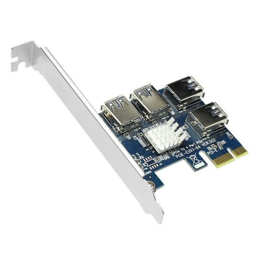 Adaptateur de carte PCI-E pour BTC Miner, minage, riser spéciaux d'extraction, USB 3.0, convertisseur PCI-E vers PCI-E, 1 Turn 4 PCI ? Express, fente 1X vers 16X