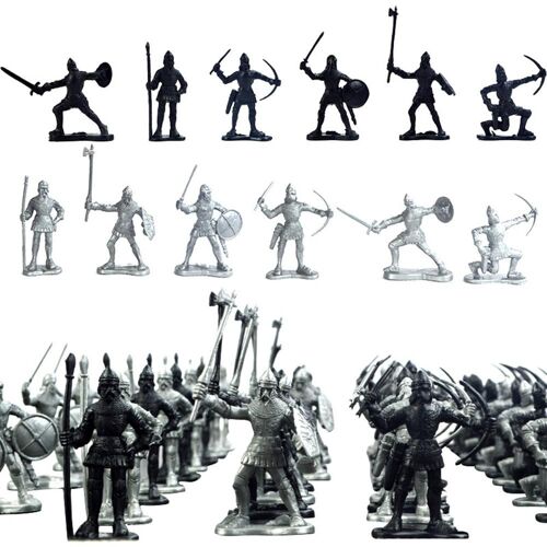 Mini Figurines De Soldats Anciens, 60 Pièces/Ensemble, Modèle Statique, Jouet Pour Enfants, Nouveau