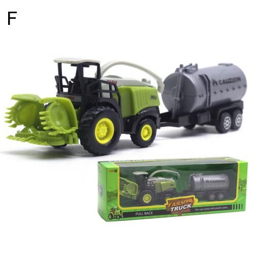 Jouet Moulé Sous Pression Pour Enfants, Modèle De Voiture À Friction, Tracteur Agricole, Jouet Éducatif, Cadeau, 1 Pièce, 1/55
