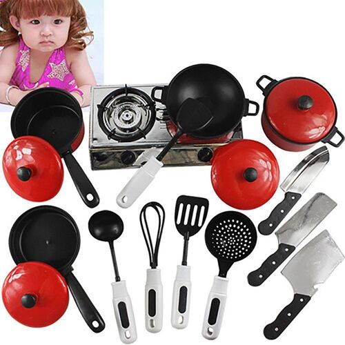 Simulation D'Ustensiles De Cuisine Pour Enfants, Jouet De Développement De L'Intelligence, 13 Pièces/Ensemble