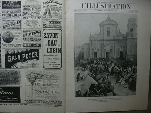 Les Tremblements De Terre En Calabre - À Reggio Après La Catastrophe : La Population Campée Devant La Cathédrâle.