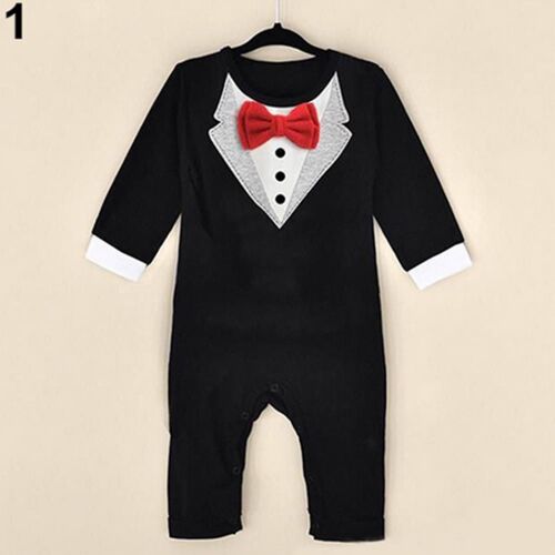Combinaisons À Manches Longues Pour Bébé Garçon, Barboteuse À Noeud Papillon, Mode, Col En V, Accessoires De Costume Photographique Pour Enfants