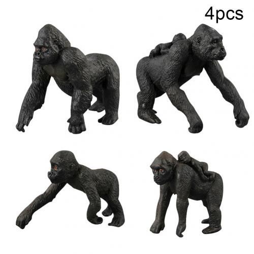 Figurine De Gorille Sauvage, Modèle Solide, Jouet Éducatif Pour Enfants, Petits Cadeaux Pour Étudiants