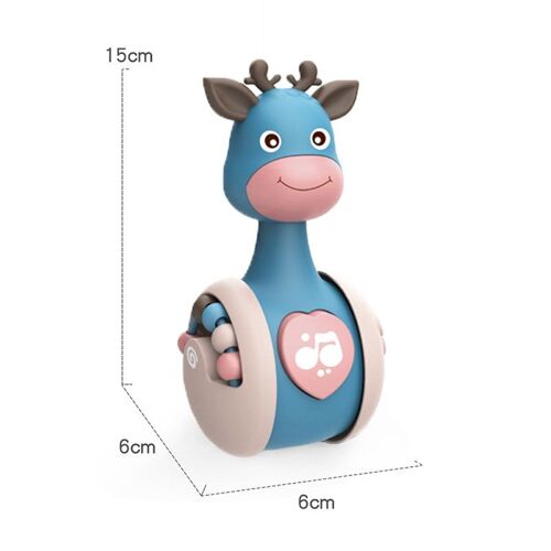Gobelet Coulissant En Forme De Cerf Pour Bébé De 0 À 12 Mois, Hochet, Jouet De Dentition, Jouet Roly Poly, Développement De Jouets Éducatifs Pour Bébés