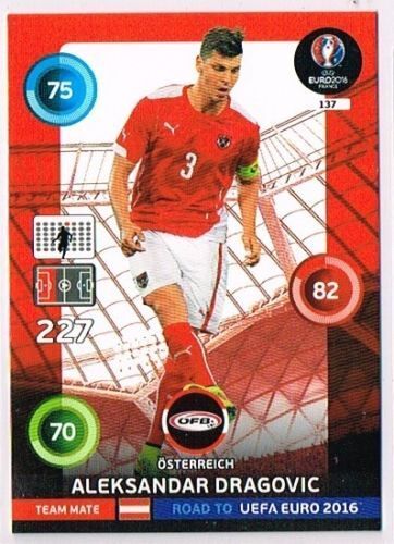 N°137 - Aleksandar Dragovic - Autriche - Road To Euro 2016 - Uefa Euro 2016 