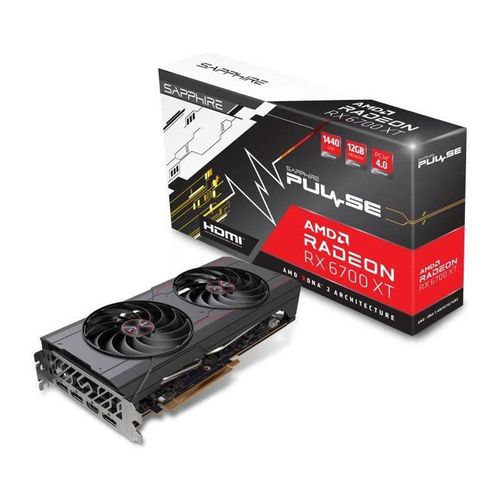 Sapphire Pulse Radeon RX 6700 XT - Carte graphique - Radeon RX 6700 XT - 12 Go GDDR6 - PCIe 4.0 - HDMI, 3 x DisplayPort