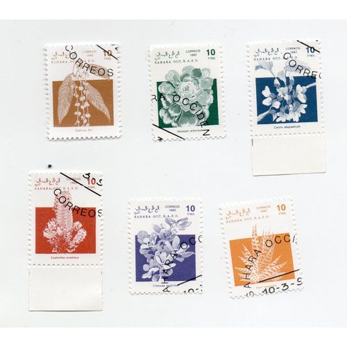 Sahara Occidental- Lot De 6 Timbres Oblitérés- Flore