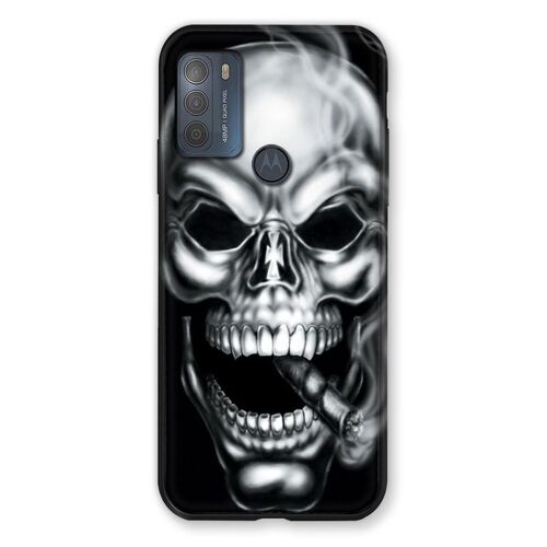 Coque Pour Motorola Moto G50 Tete De Mort Fume